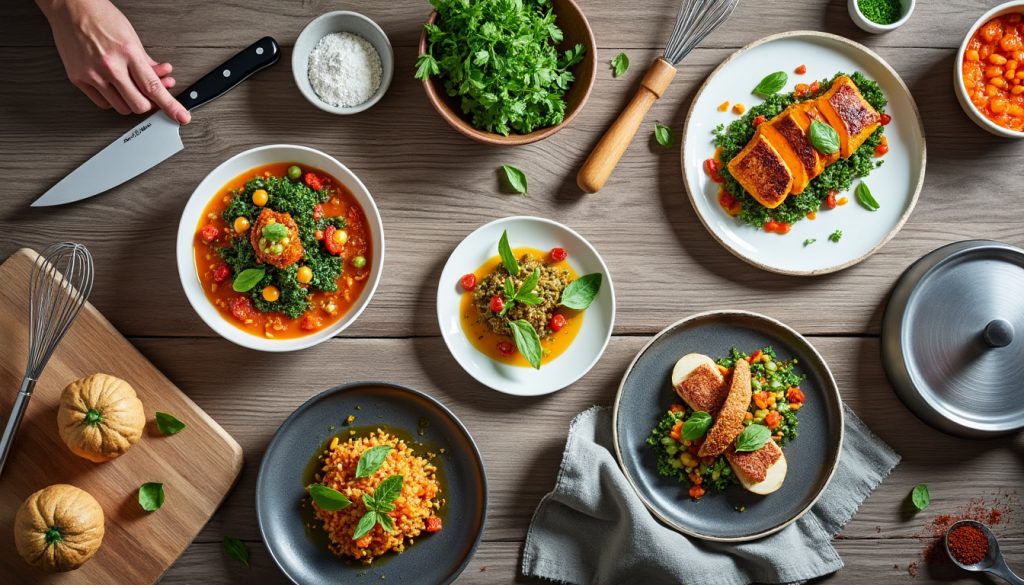 découvrez des recettes d'exception créées par de grands chefs, réalisables chez vous avec un équipement de cuisine minimaliste. idéal pour cuisiner simplement des plats raffinés !